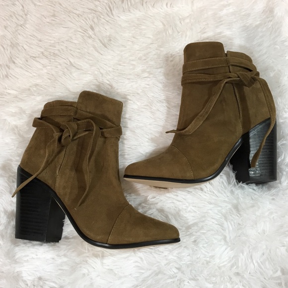 RAYE Shoes - RAYE cigar tan tie side leather boots